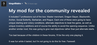 Illustration for article titled Some People Are Pissed That Skyrim's Paid Mods Are Gone